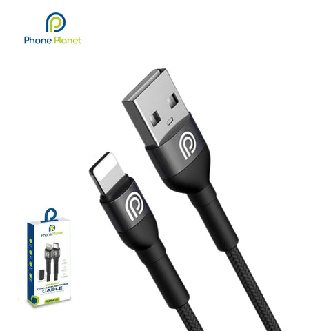 USB-A to Lightning Aluminum Alloy Cable (Braided Cable) 2 Meters