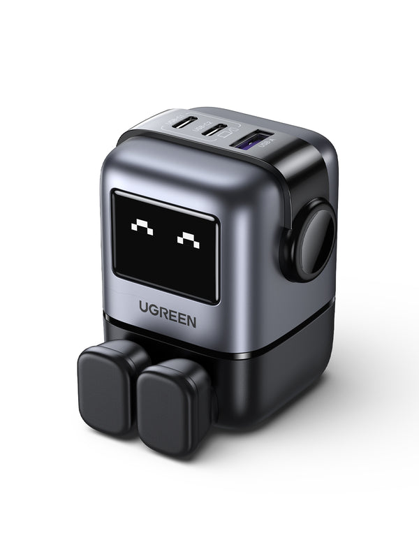 UGREEN RG 65W 3-Port Fast Charger UK Grey