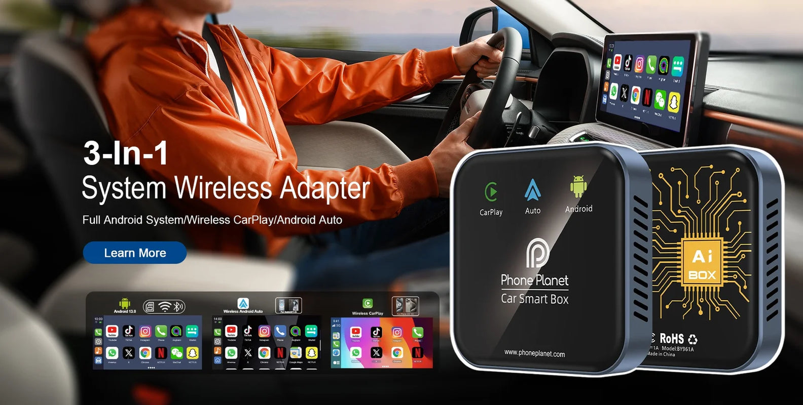 Wireless CarPlay Adapter for Full System/CarPlay